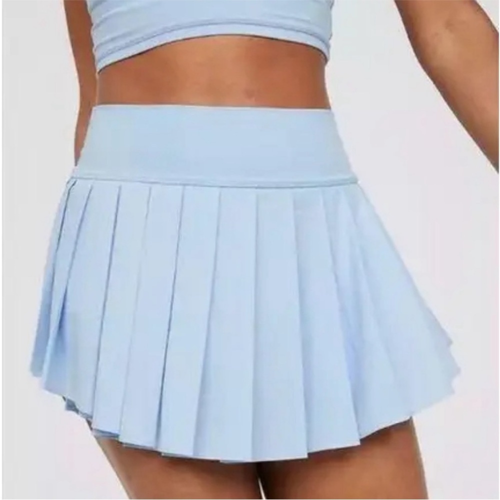 OFFLINE by Aerie Pleated Tennis Skirt in Sky Blue - Picture 1 of 10